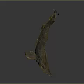 Ancient Aquatic Fish 3D Model Featuring Flat Head Broad Body Long Tail Yellow Scaly Texture 3d model