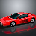 Red Sports Car With Sleek Body Design Black Windows And Reflective Surface