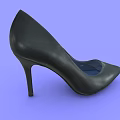 Women's Black High Heels with Pointed Toe and Stiletto Heel Elegant Formal Footwear Design