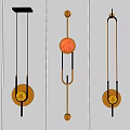 Modern lamp combination chandelier wall lamp 3d model