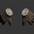 Brown Leather Gloves With White Lining And Stitching Details For Daily Warm Use