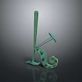 Green Patina Bronze Decorative Household Item With Spiral And Curved Design