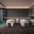 Luxury SPA Sauna Room Interior With Two Massage Beds Green Chair And Bathtub