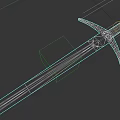 Ancient Metallic Sword With Sharp Blade Intricate Crossguard And Textured Hilt