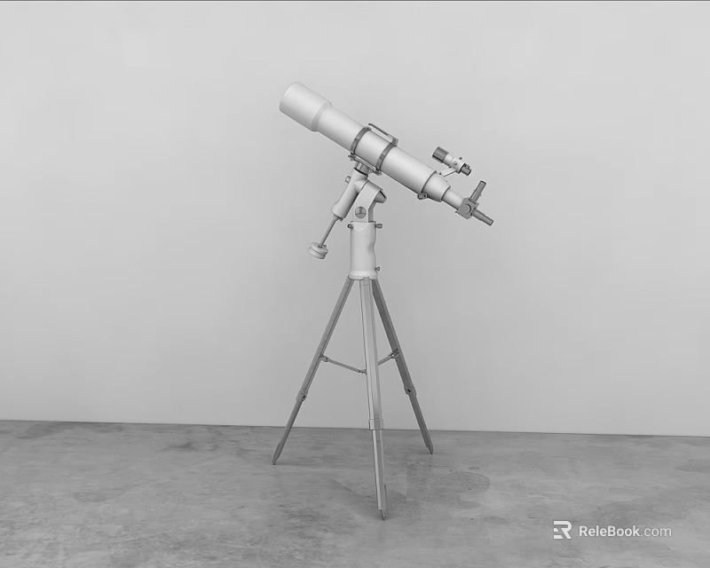 Astronomical Telescope On Tripod Stand For Celestial Observation And Stargazing 3d model 
