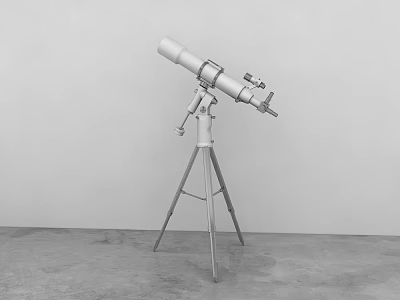 Astronomical Telescope On Tripod Stand For Celestial Observation And Stargazing 3d model