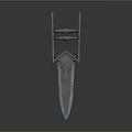 Vintage Decorative Dagger with Sharp Blue Blade and Ornate Sheath Wrapped Handle Design
