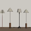 Middle ancient floor lamp 3d model