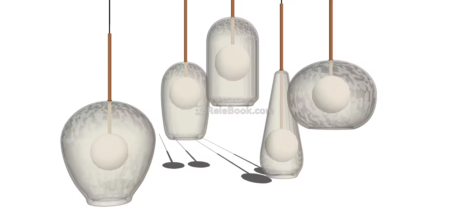Modern chandelier combination 3d model