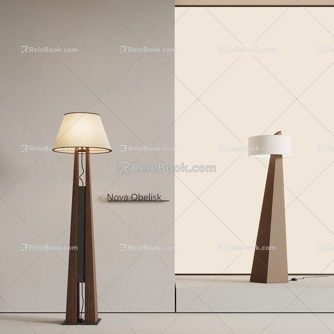 Middle style floor lamp 3d model