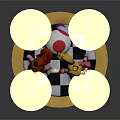 Modern Game Character Stage Dancing Cartoon Stage 3d model
