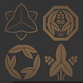 Intricate Metallic Carvings With Geometric Patterns And Floral Motifs On Blue Background
