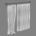 Modern White Sheer Curtain Hanging On Window Rod For Home Decor