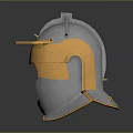 Ancient Medieval Weapon Armor Helmet With Gold And Silver Metallic Decorative Finish