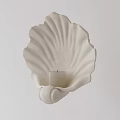 Modern White Shell Shaped Wall Sconce With Candle Holder For Home Decor