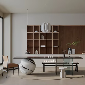 Modern table combination 3d model