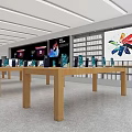 Modern Mobile Phone Store Apple Store 3d model