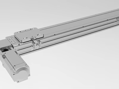 Industrial Linear Guide Rail System For High Precision Automated Machinery Applications 3d model