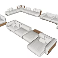 Modern Modular Sectional Sofa With Multiple Configurations And Plush Cushions Design 3d model
