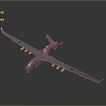Gray Drone With Long Wing Multiple Mounting Points Streamlined Body And 3D Rendered Background 3d model