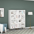 Nordic style bookcase 3d model