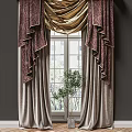 Luxury Purple Gold Curtains with Elegant Drapery for Window Indoor Plant and Natural Light
