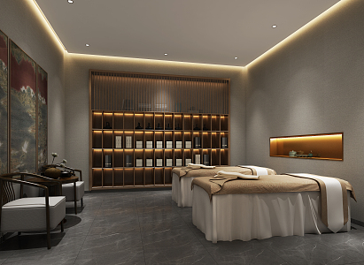 New Chinese style SPA beauty 3d model