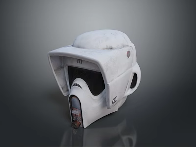 White Tactical Combat Helmet With Protective Face Shield And Reinforced Structure 3d model