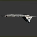 3D Mine Site Terrain Model with Roads Excavated Areas and Vegetation