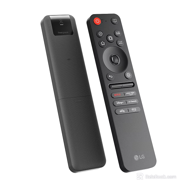 LG Remote Controls Featuring Modern Design And Multiple Functional Buttons 3d model 