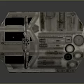 Intricate Cosmic Spacecraft Model With Metallic Panels And Engine Structures
