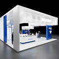WISPRS Trade Show Booth With Modern Design Brand Signage And Product Display Counters