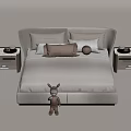 Double bedside table 3d model