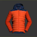 Berghaus Red And Blue Hooded Quilted Lightweight Jacket For Outdoor Wear