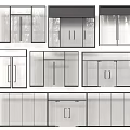Various Door Design Styles With Glass Panels And Different Structures For Home Use 3d model