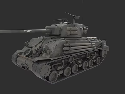 Heavy Duty Military Tank With Turret Cannon Tracks And Armored Exterior 3d model