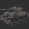 Heavy Duty Military Tank With Turret Cannon Tracks And Armored Exterior