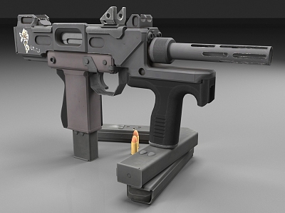 Japanese Minebea MP9 submachine gun 3d model