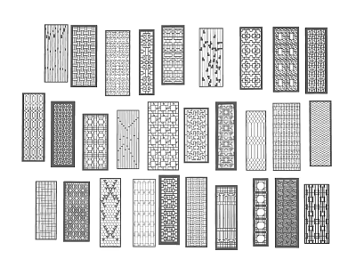 Decorative Room Dividers With Various Pattern Designs And Different Styles For Interior 3d model