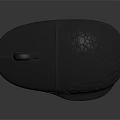 Modern Wireless Computer Mouse With Gray Mesh Texture Surface And Ergonomic Design