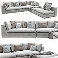 Modern Multi-Person Sofa Sofa Two-Person Sofa Casual Sofa Living Room Sofa Leather Sofa Corner Sofa 3d model