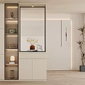modern shoe cabinet cream shoe cabinet partition 3d model