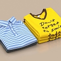 clothes clothes clothes t-shirt folded clothes pile clothes pile 3d model