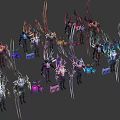 Diverse Game And Movie Characters With Unique Weapons And Colorful Designs