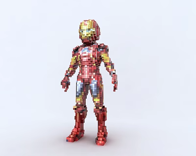 Modern Toy Pixel Iron Man 3d model