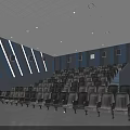Spacious Modern Cinema Auditorium With Comfortable Seats Projection And Step Lighting