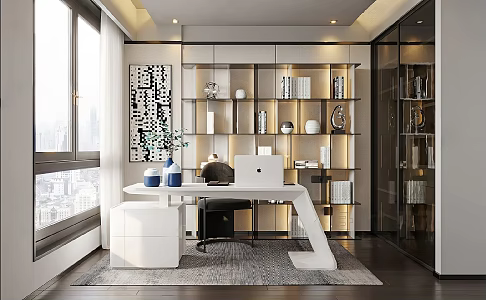 Modern study 3d model