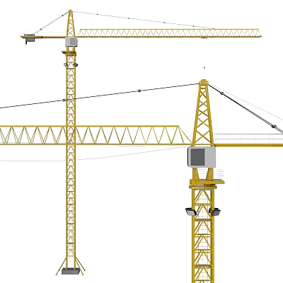 tower crane tower crane standard section tower crane crane 3d model