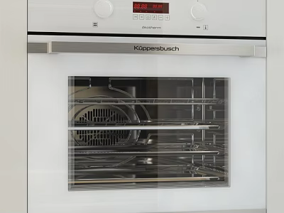 Kuppersbusch Built In Kitchen Oven With Digital Display Knobs And Interior Racks 3d model