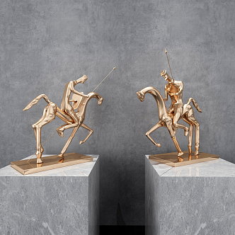 Light Luxury Sculpture Character Sculpture Ornaments 3d model